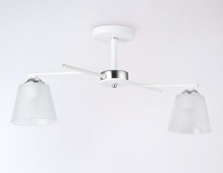 Светильник подвесной TR303201/2 WH/CH/FR белый/хром/белый матовый E27*2 max 60W 470*370*260