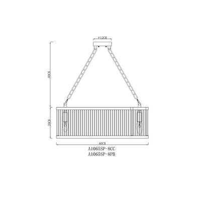 Подвесная люстра Arte Lamp ANETTA A1065SP-8PB, 8хE14