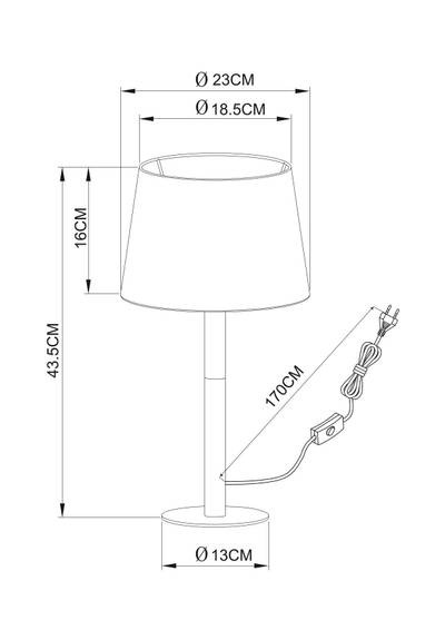 Декоративная настольная лампа Arte Lamp CONNOR A2102LT-1WH, 1хE14