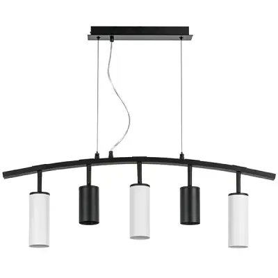 LR735372863 Люстра RULLO 5х50W GU10 ЧЕРНЫЙ/БЕЛЫЙ (571735+214437-2+214486-3)