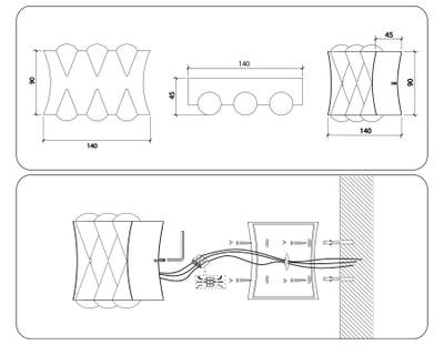 Светильник уличный светодиодный настенный ST4485/6 WH белый LED 4200K 6W IP54 140*80*45