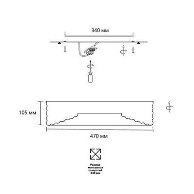 7704/40L AVRA LED SN 044 Светильник металл/пластик/белый LED 40Вт 4000K D470 IP20 MACARON