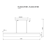Подвесной светильник Adagio FL1014-1P-BK, LED