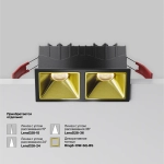 Встраиваемый светильник Альфа / Alfa LED 20 Вт 4000 К 50°, DL043-02-10W4K-SQ-B-1. TM Maytoni