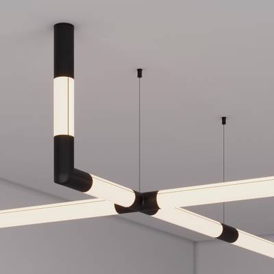 Соединитель профиля ROUND-D36-360-180 BLACK (Arlight, Алюминий)