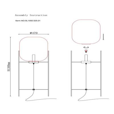 SL1050.525.01 Торшер ST-Luce Черный/Коньячный E27 1*40W (из 2-х коробок)
