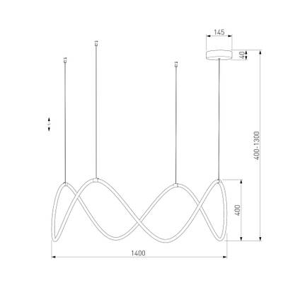Подвесной светодиодный светильник CCT с пультом управления 90288/1 белый, LED