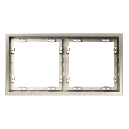 VLSM120211 Рамка металлическая на 2 поста, S70 Metal (никель). (ТМ Maytoni)