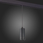 ST357.433.06 Магнитный трековый светильник подвесной ZOOM Черный LED 1*6W 3000K 667Lm Ra>80 10-60° IP20 D60xH120 48V