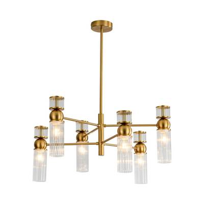 8276/6 MODERNI латунь/прозрачный, металл/стекло Люстра Е14 6*40W 220V DENVER