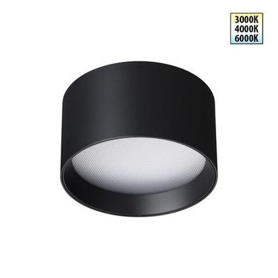 359595 OVER NT25 392 черный Светильник накладной светодиодный с переключ. цв. температуры IP20 LED 12W 220-240V 3000К\4000К\6000К ORBIS