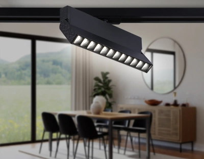 Светильник светодиодный трековый GL6819 BK черный LED 12W 4200K 24° 230*22*87