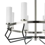 723085 Люстра FLUME 8х40W E14 ЧЕРНЫЙ МАТОВЫЙ/НИКЕЛЬ Lightstar