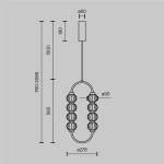 Подвесной светильник Амулет / Amulet 3000К 16Вт, MOD555PL-L11G3K. TM Maytoni