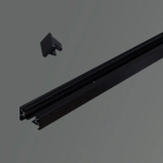 RL 06035 шинопровод однофазный накладной 1000mm BK Reluce