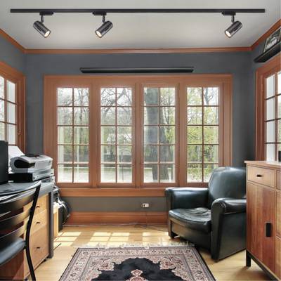 370412 PORT NT19 290 черный Светильник трековый однофазный трехжильный IP20 GU10 50W 220V PIPE