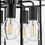 798257 Люстра GENNI 5х40W E27 ЧЕРНЫЙ МАТОВЫЙ/ПРОЗРАЧНЫЙ Lightstar