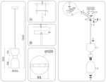 Светильник подвесной LH56081 СH/FR хром/белый матовый E14 max 60W D120*1500