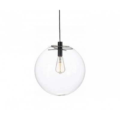 07562-25,21 Подвес Меркурий прозрачный (с черными креплениями и проводом) d25 h200 E27 1*40W
