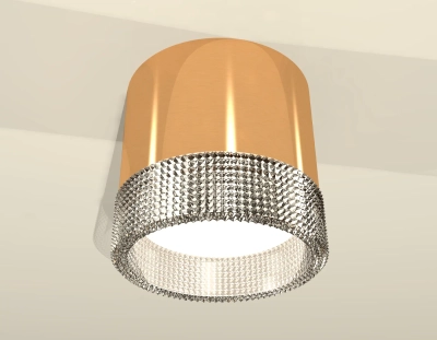 Комплект накладного светильника с композитным хрусталем XS8121020 PYG/CL золото желтое полированное/прозрачный GX53 (C8121, N8480)