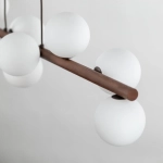 Подвесной светильник со стеклянными плафонами 10273 Estera Wood, G9х9