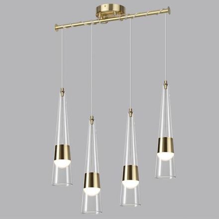 5043/42L L-VISION ODL24 301 глянц.золото/прозрачный/металл/стекло Люстра LED 42W 3000K 4167Лм LUMP