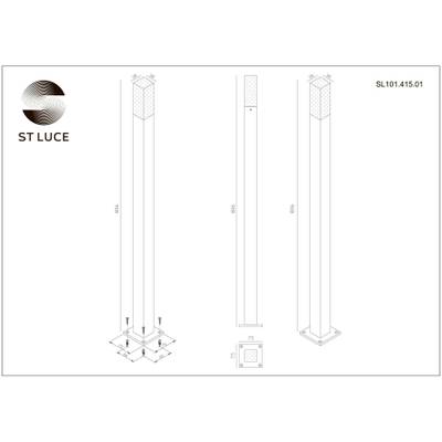 SL101.415.01 Светильник уличный наземный ST-Luce черный/Белый LED 1*3W 4000K