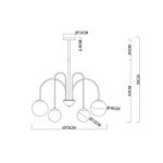 Люстра на штанге Arte Lamp MEBSUTA A1675LM-6BK, 6хE14