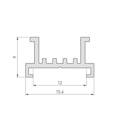 Основание для ленты SL-LINE-2522-2500 (Arlight, Алюминий)