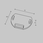 Заглушки для круглого низкопрофильного шинопровода Exility 2шт., TRAM034EC-R-41B. TM Maytoni