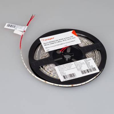 Лента MICROLED-M240-4.5mm 24V White-CDW (9.6 W/m, IP20, 2216, 5m) (Arlight, узкая)