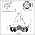 5412/95L L-VISION ODL_EX24 151 золотой/разноцветный/металл/стекло Люстра LED 95W 4000K 6400lm CARAMELLA