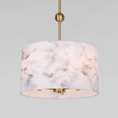 Потолочный светильник с тканевыми абажурами 60174/3 латунь