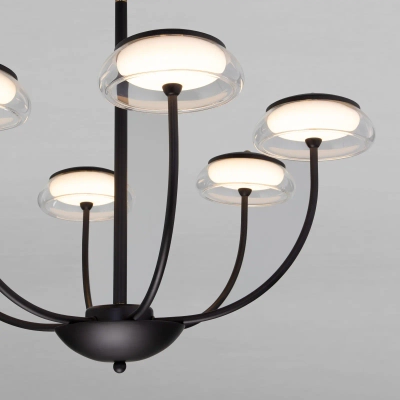 Потолочный светильник со стеклянным плафоном 50388 LED Черный, LED