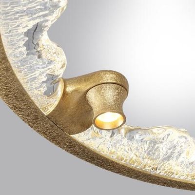 7002/44L HIGHTECH ODL25 253 Подвесной светильник золотой ice crack/акрил/хрусталь разд. вкл. с ПДУ IP20 LED 44W 2417Лм 3000/4000/5700K CRI &gt; 90 CAYON