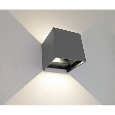 08585,16(3000K) Светильник Куб темно-серый w10*10 h10 Led 6W (3000K) IP65