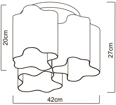 Потолочная люстра Arte Lamp SERENATA A3459PL-3AB, 3хE27