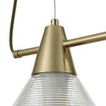 6596/4A MODERNI LN25 латунь титаниум/прозрачный, металл/стекло Подвес E27 4*60W 220V CORNE
