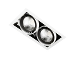 Карданный встраиваемый светодиодный светильник T812 BK/CH 2*12W 4200K