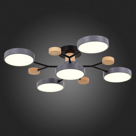 SLE6006-702-05 Светильник потолочный Серый/Серый LED 5*12W 3000K/4500K/6000K