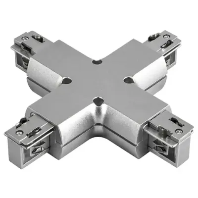 504149 Соединитель трековый трехфазный BARRA X-образный СЕРЫЙ Lightstar
