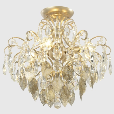 Светильник потолочный Crystal Lux ESMIRALDA PL4 GOLD 0523/104