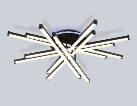 Светильник светодиодный потолочный FL6276 BK 119W черный 3000K-6400K+RGB 800*800*165 (ПДУ ИК)