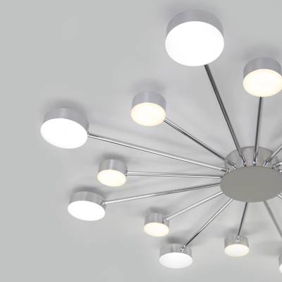 Потолочный светодиодный светильник с пультом управления 90242/16 хром