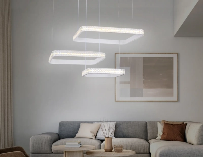 Потолочный светодиодный светильник с пультом FA6165 WH белый 131W 720*500*900 (ПДУ РАДИО 2.4)