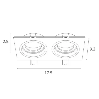 Точечный встраиваемый светильник ARTE LAMP TARF A2178PL-2WH, 2хGU10