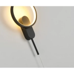 2204,19 Настенный светильник Адис черный d20 h45-152 Led 12W+5W (3000K)