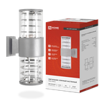 Светильник НБУ ART-2хA60-GR CITY E27 IP54 230В уличный двусторон. под лампу 2хA60 алюм. сер. IN HOME 4690612037714