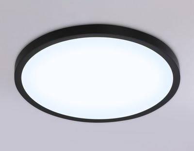 Светильник светодиодный ультратонкий FZ1957 BK черный IP54 26W 5000K D370*15 (Без ПДУ)