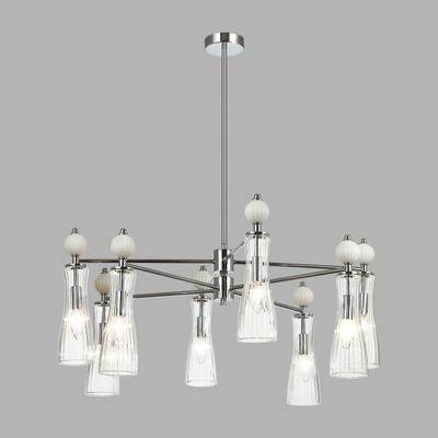 8268/8 NEOCLASSI хром/белый/прозрачный, металл/керамика/стекло Люстра Е14 8*40W 220V EMILY